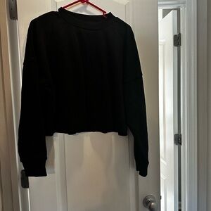NBW Black Cropped Sweatshirt